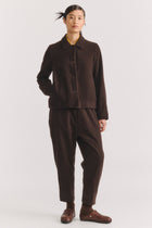 zwag pant wool cashmere brown check