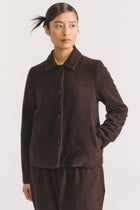 pwet jacket wool cashmere brown check