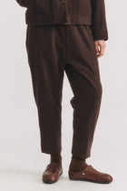 zwag pant wool cashmere brown check