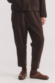 zwag pant wool cashmere brown check