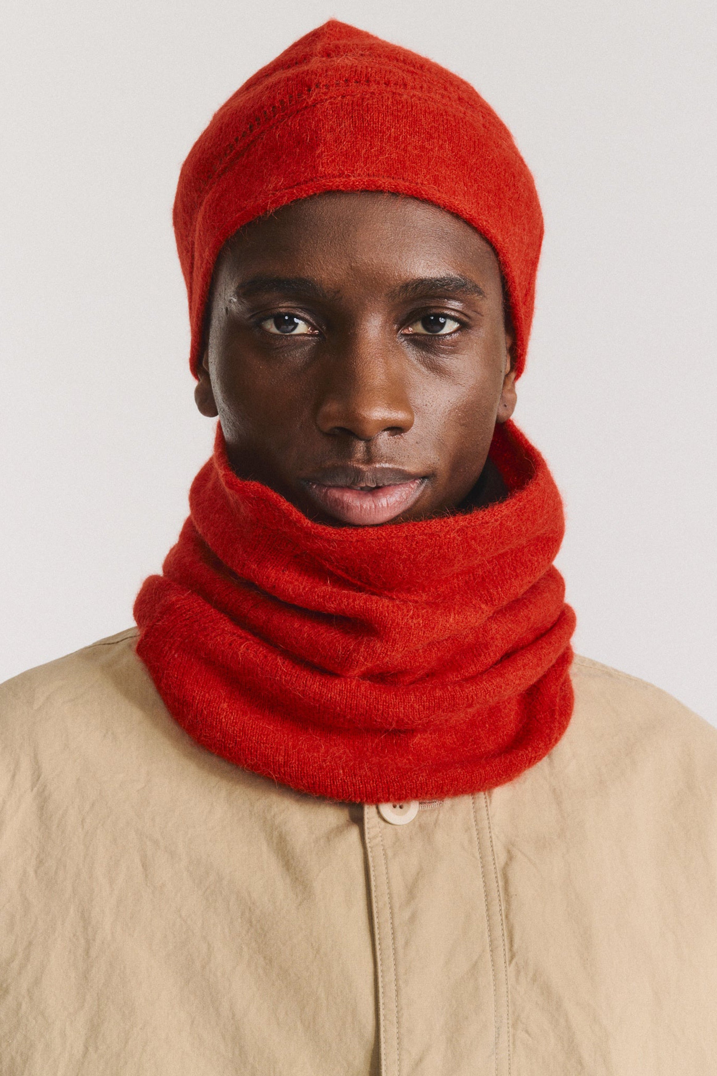 neck gaiter wool sangerine