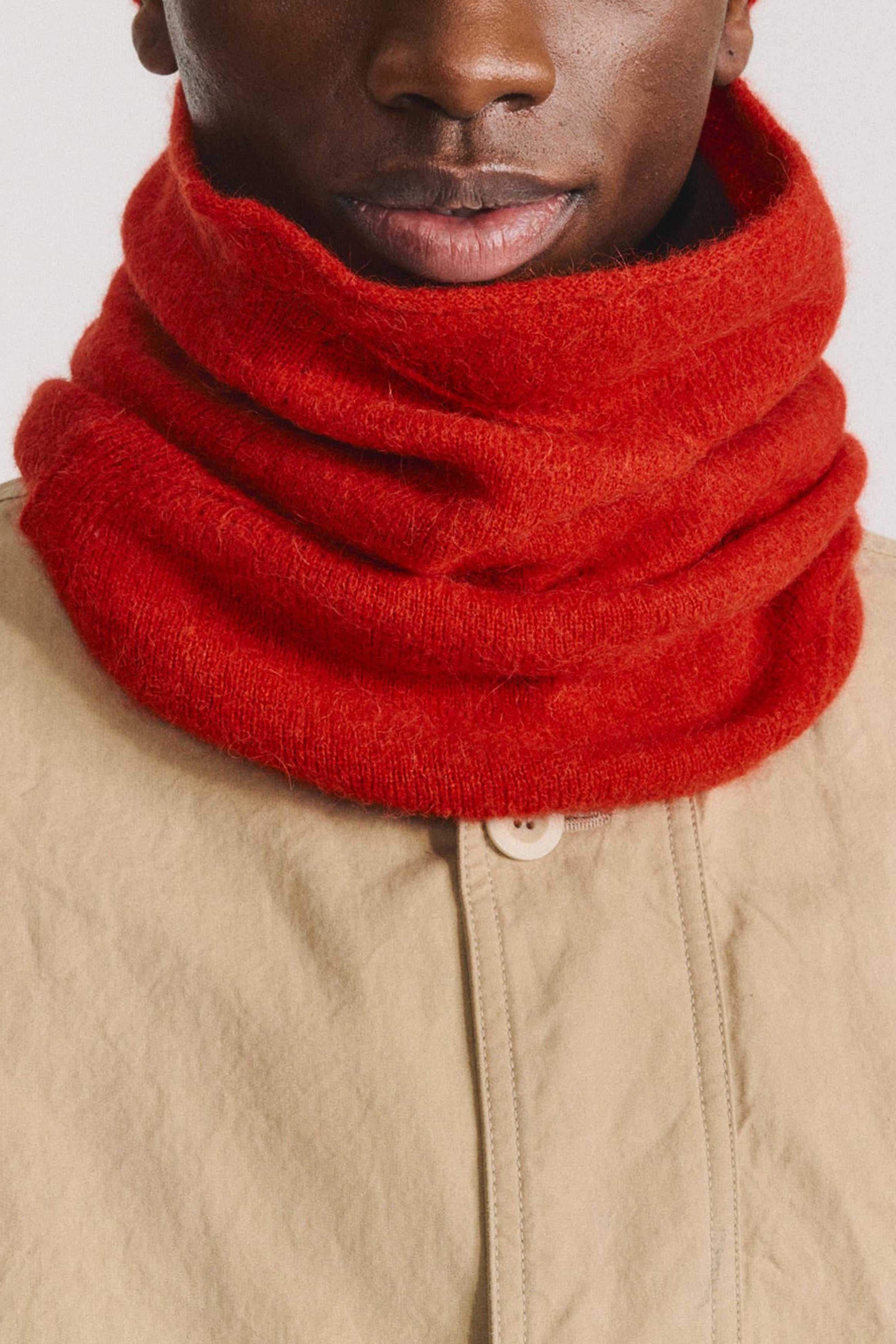 neck gaiter wool sangerine