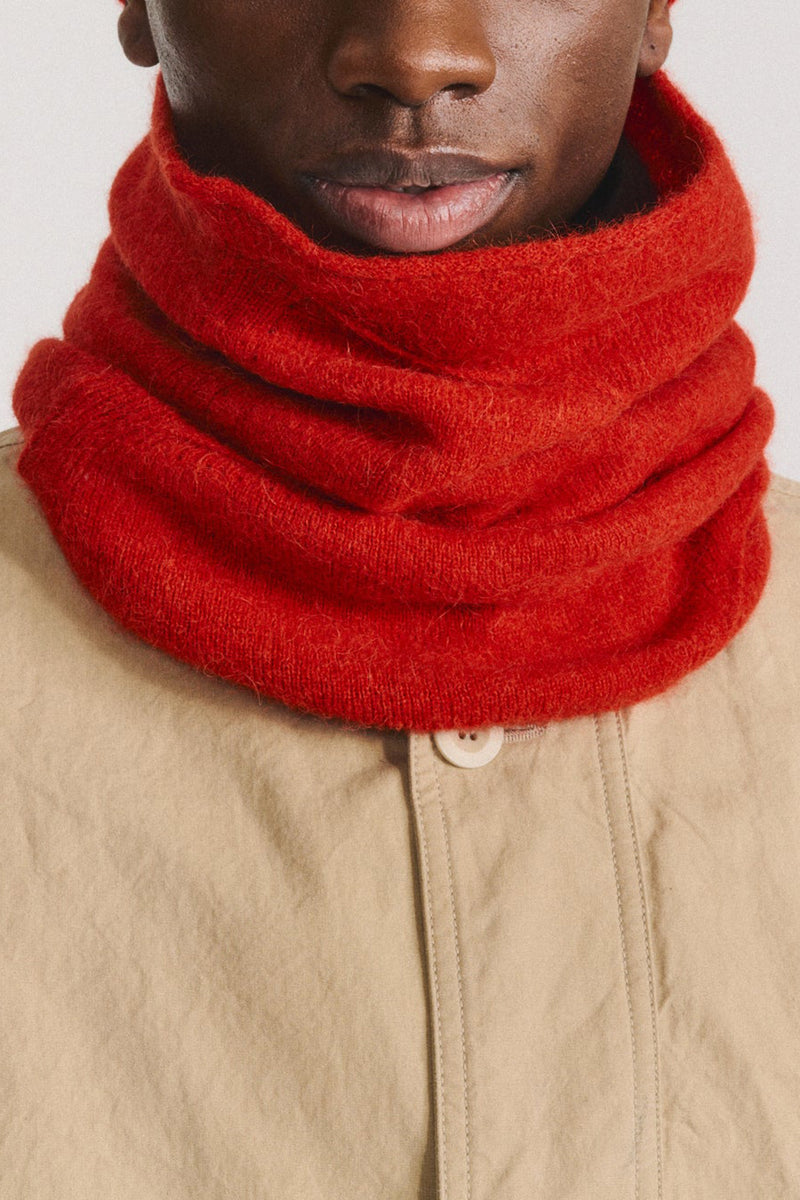 neck gaiter wool sangerine