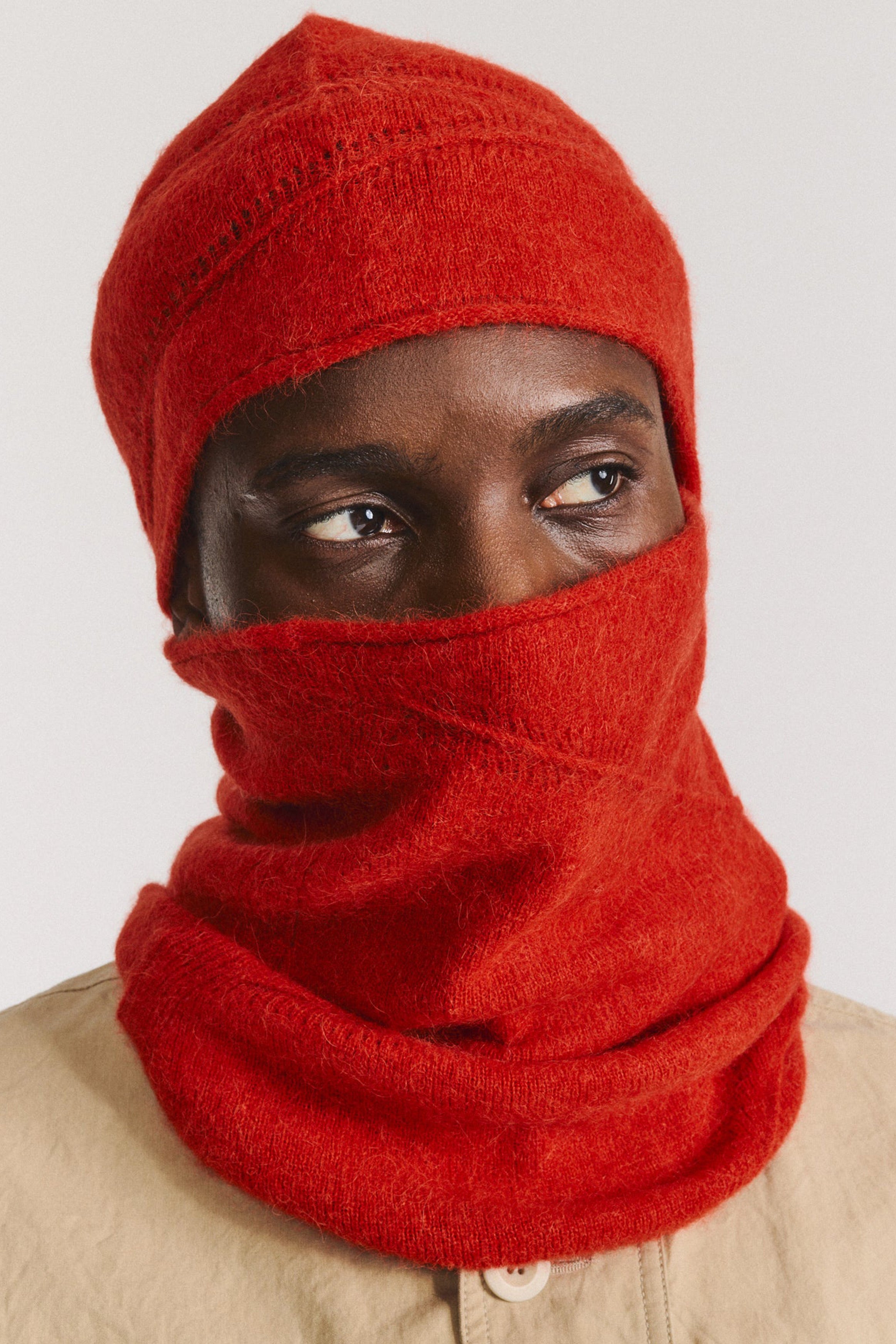 neck gaiter wool sangerine