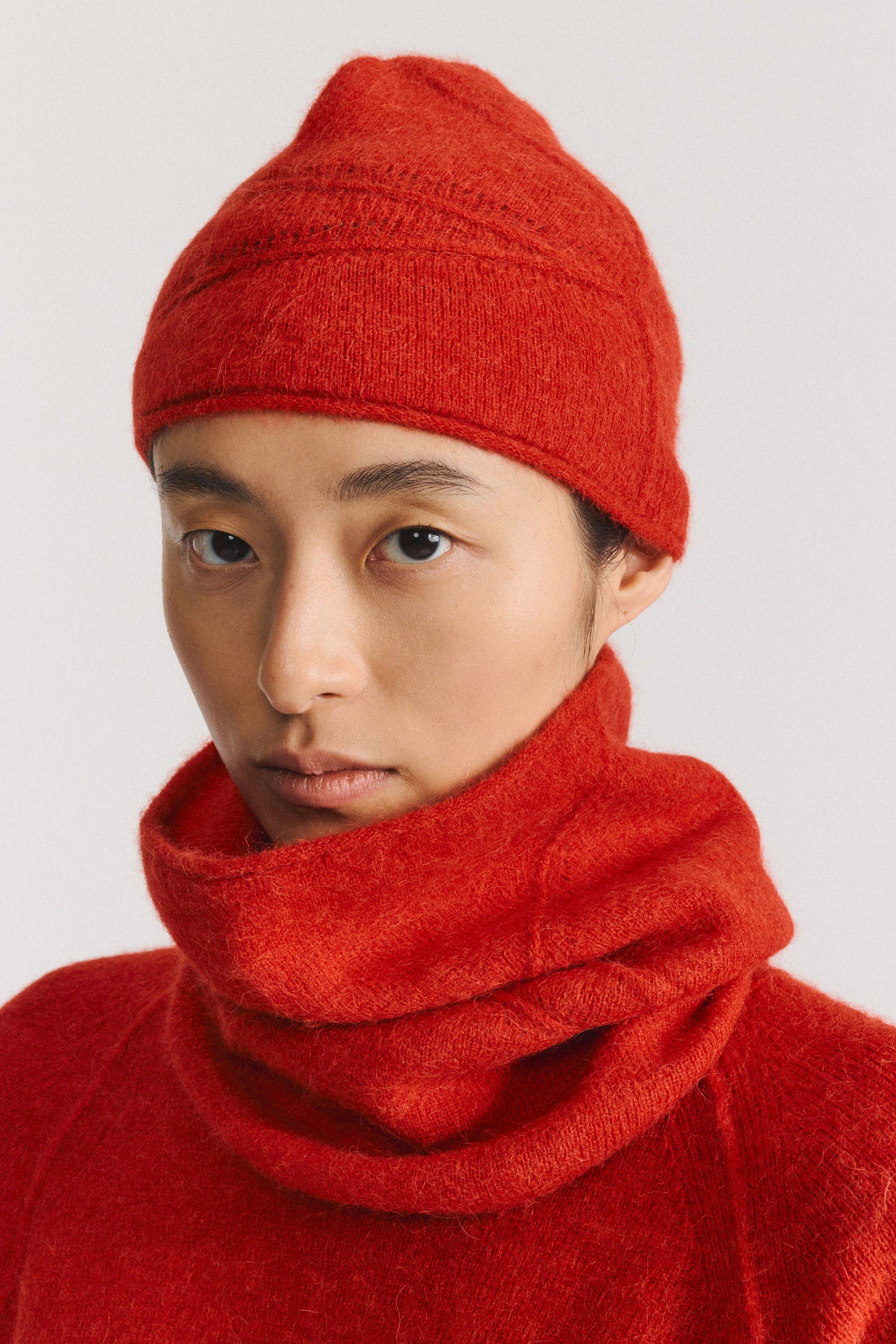 neck gaiter wool sangerine