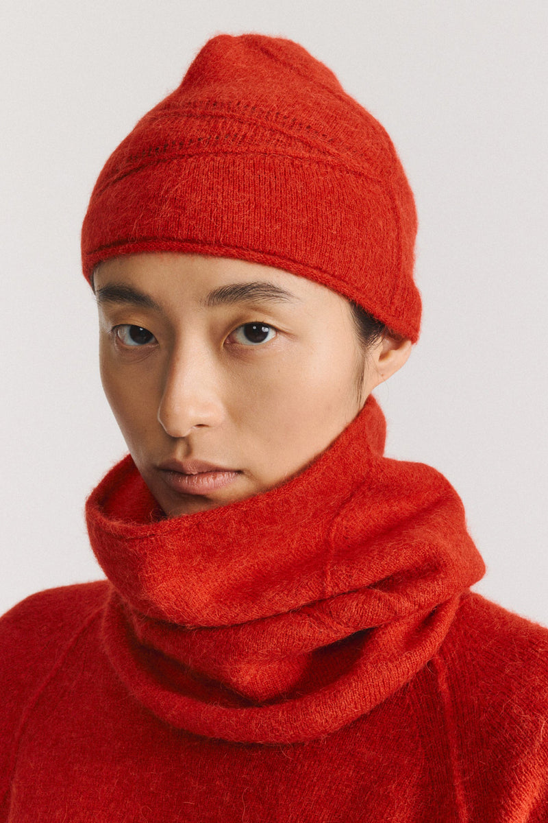 neck gaiter wool sangerine