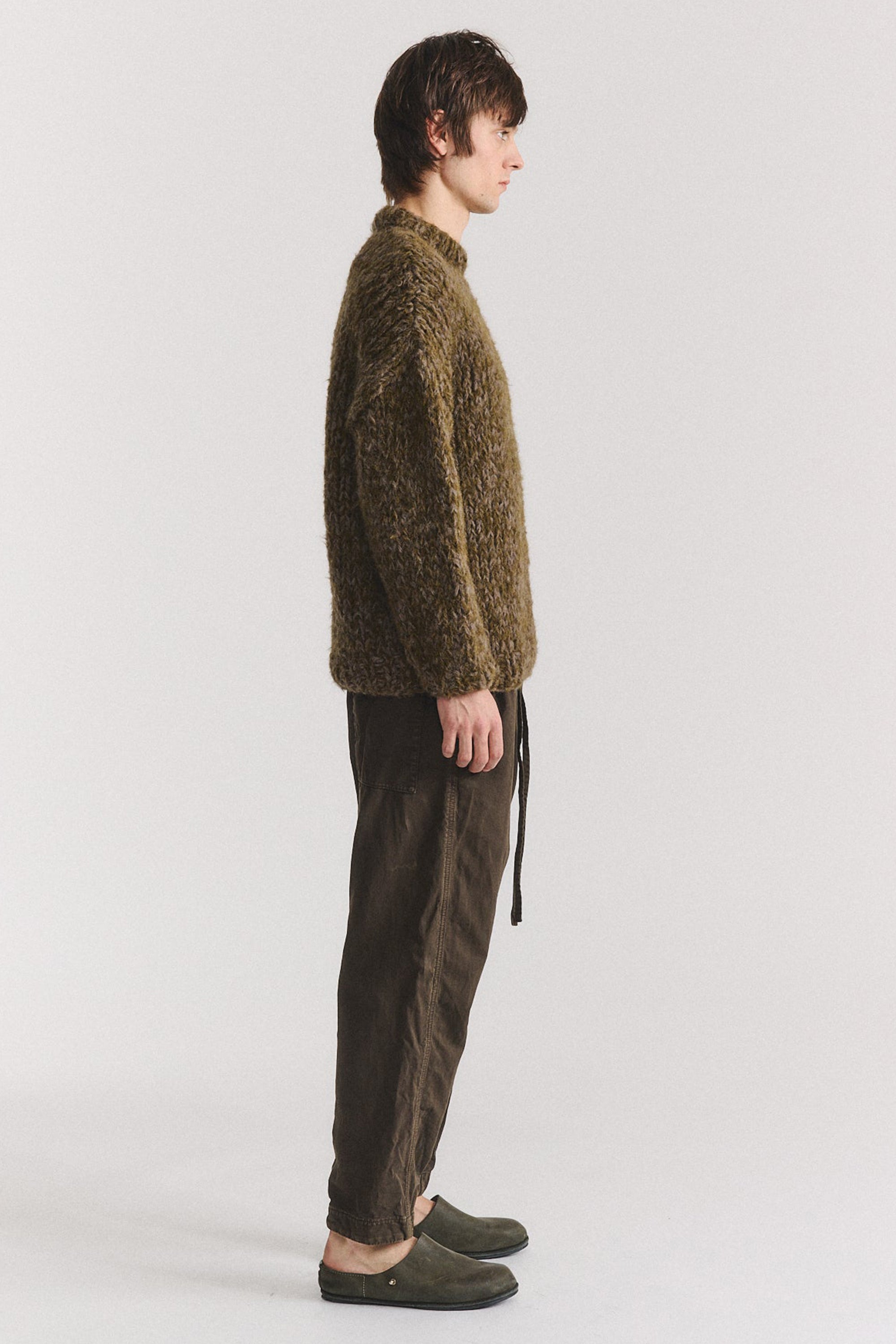 wei jumper wool grey/dark green