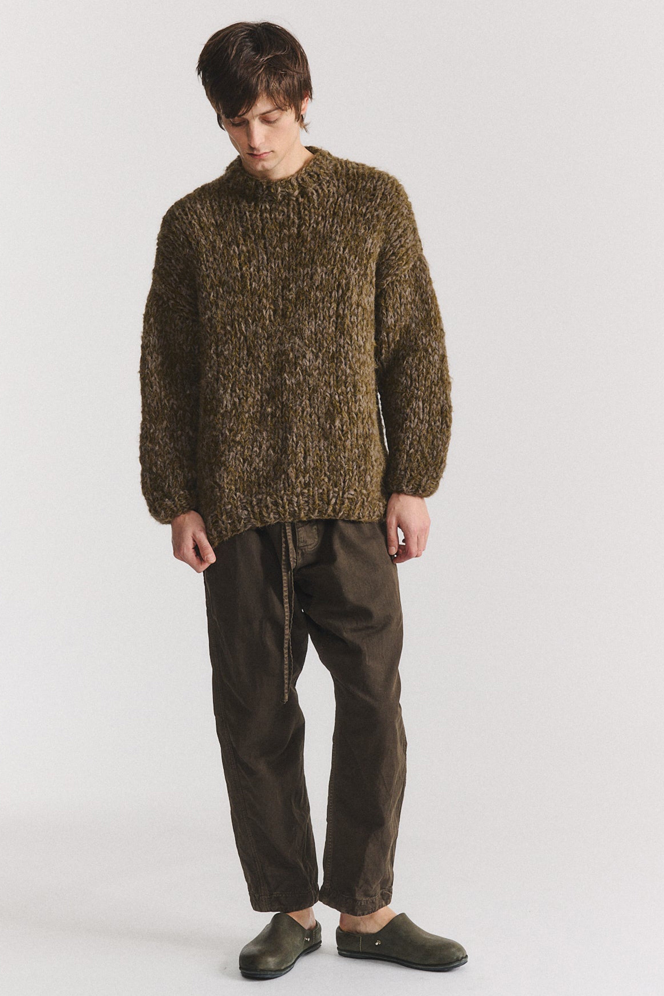 wei jumper wool grey/dark green