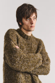 wei jumper wool grey/dark green