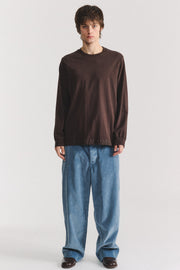 felix long sleeve t-shirt dark brown