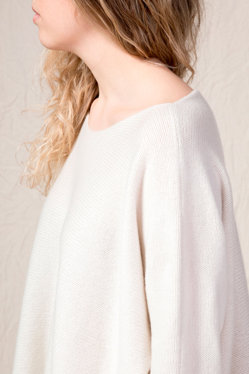 oversized boatneck sweater cashmere oatmeal