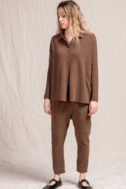 cardigan polo aperta jp chestnut