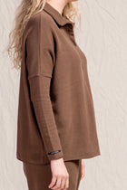 cardigan polo aperta jp chestnut
