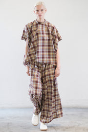 shirt basker check toffee