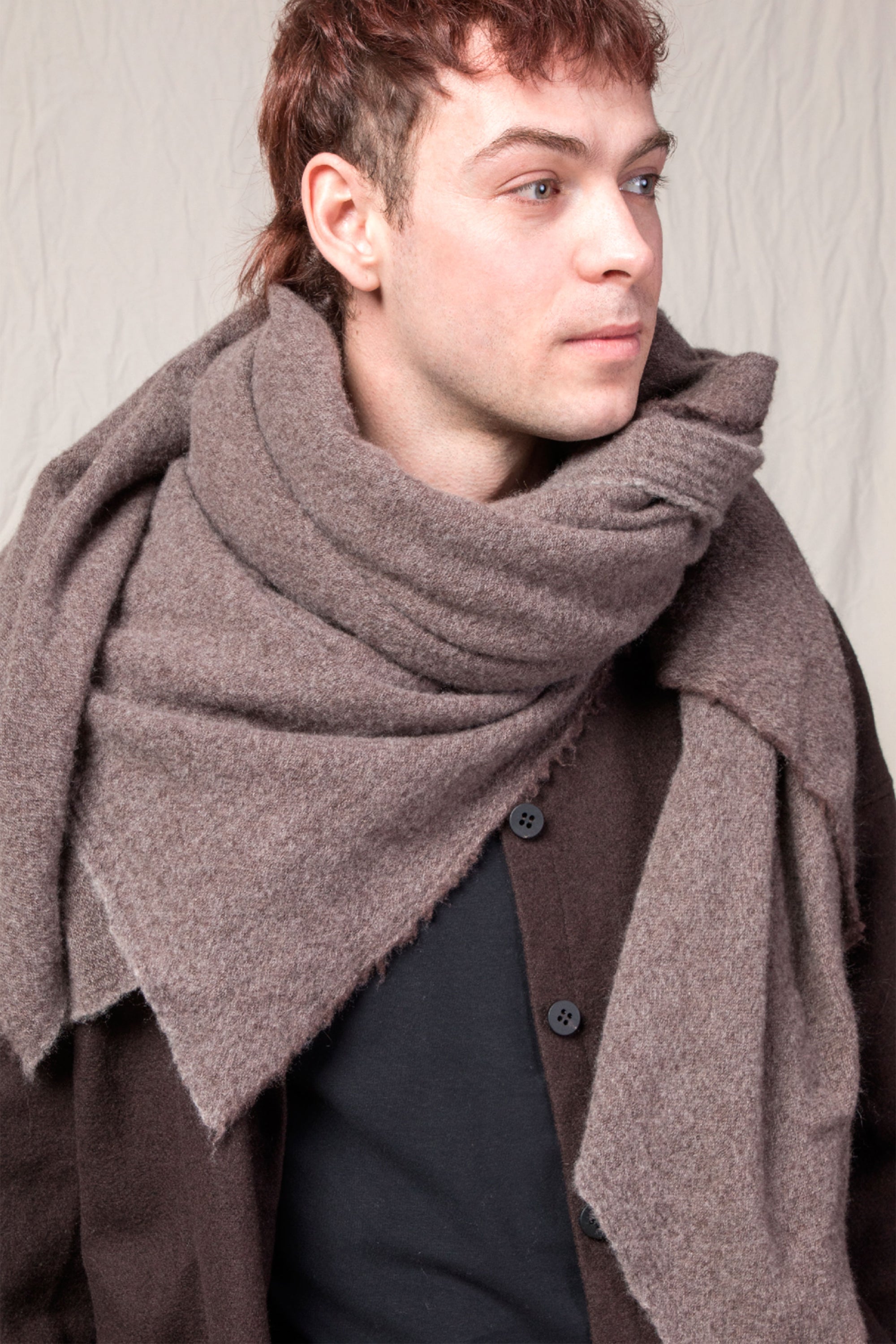 cashmere foulard ws marron glace