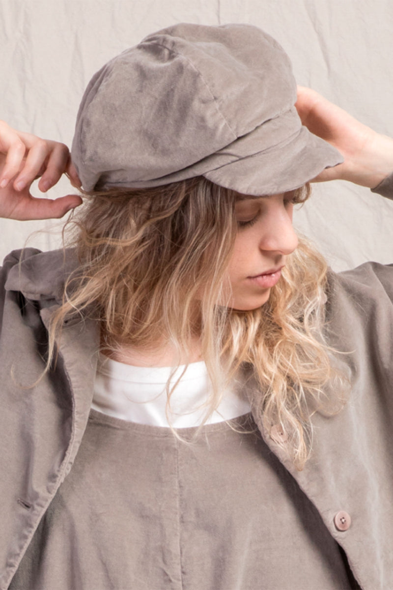 hat v velvet marron glace