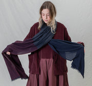 ws cashmere silk scarf wine