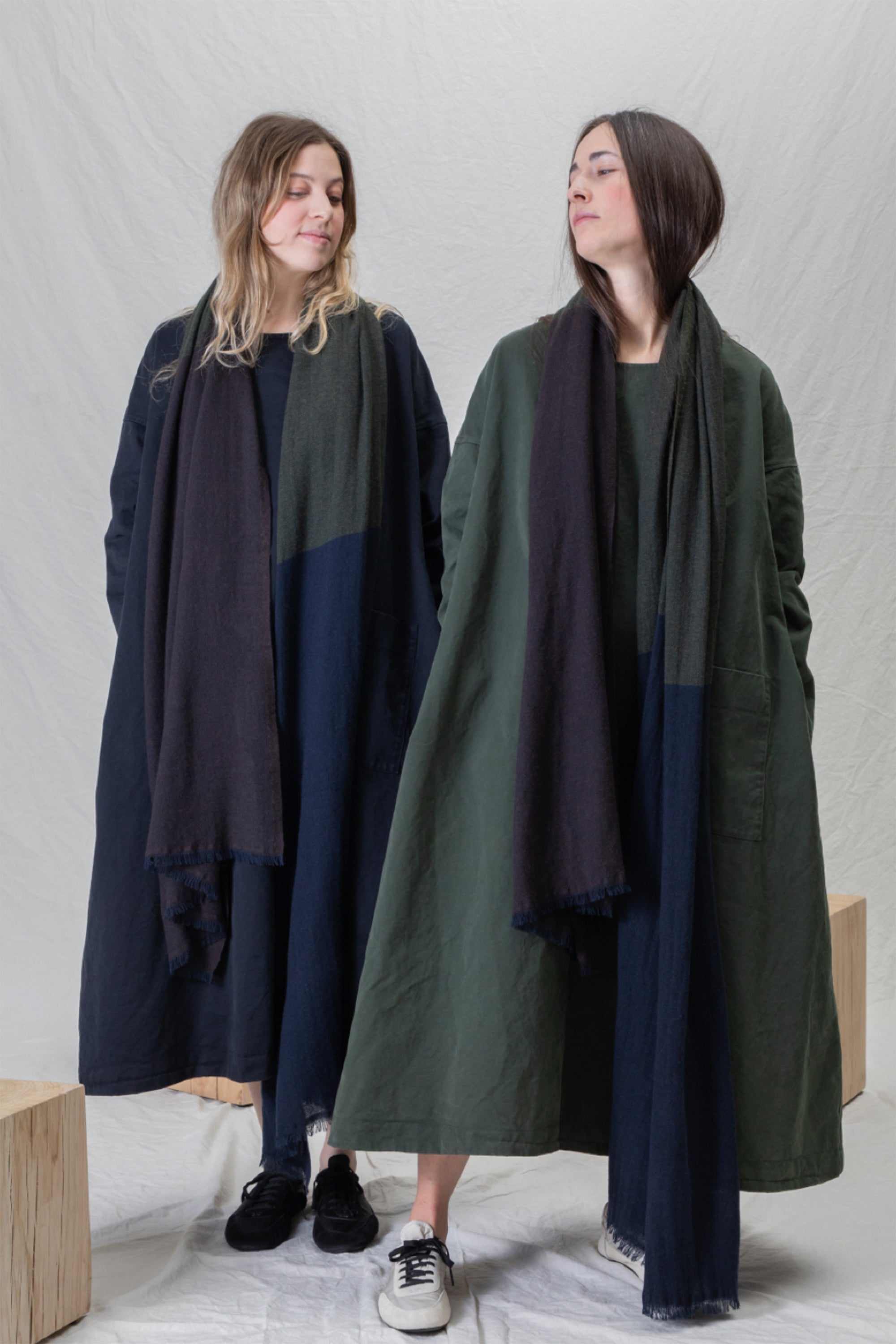 ws cashmere silk scarf forest