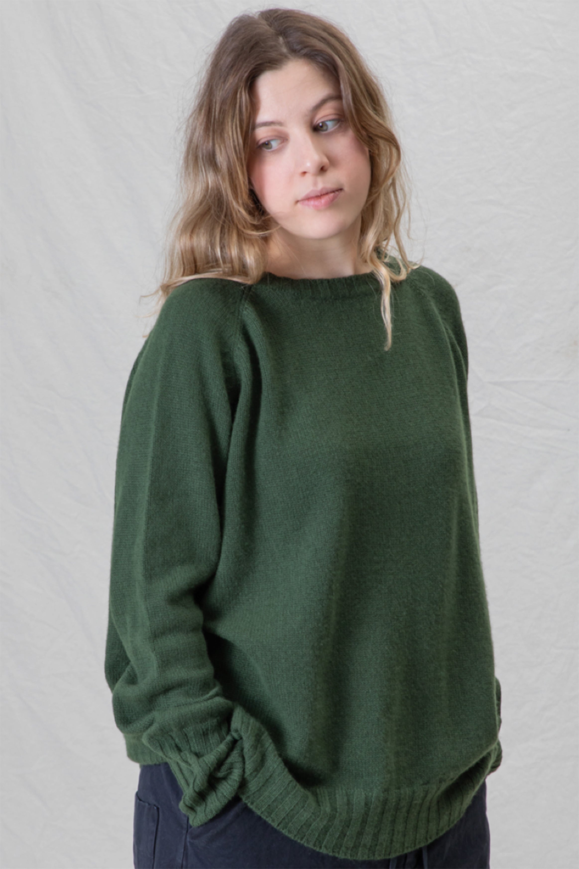 sweater girocollo raglan ws cashmere forest