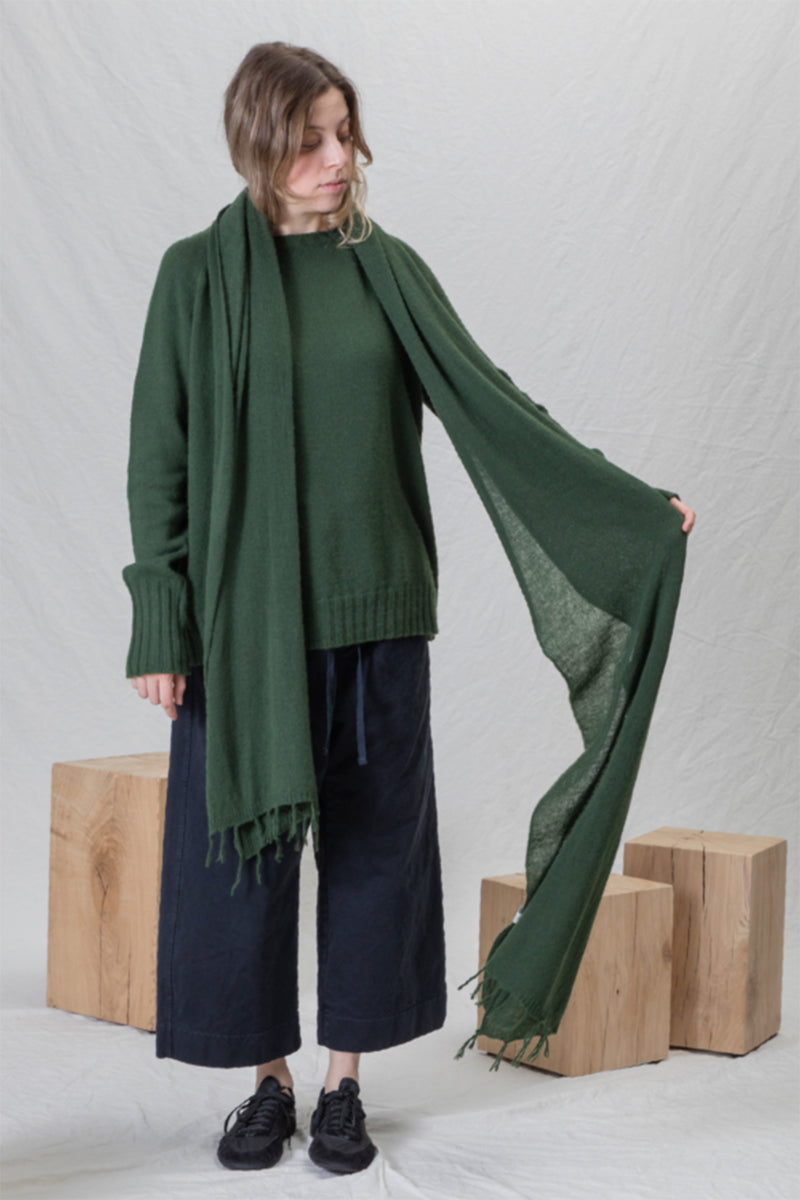 scarf sciarpa frange ws cashmere forest
