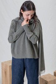 scarf sciarpa frange ws cashmere taupe