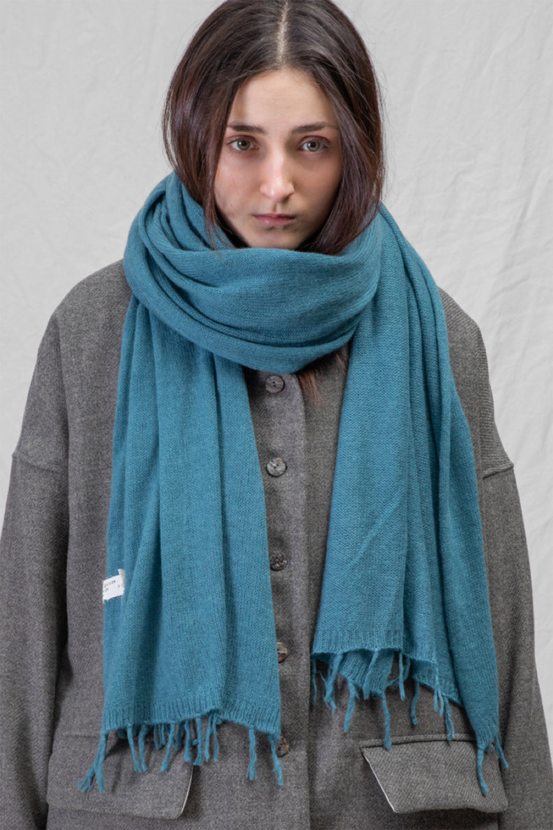 scarf sciarpa frange ws cashmere teal