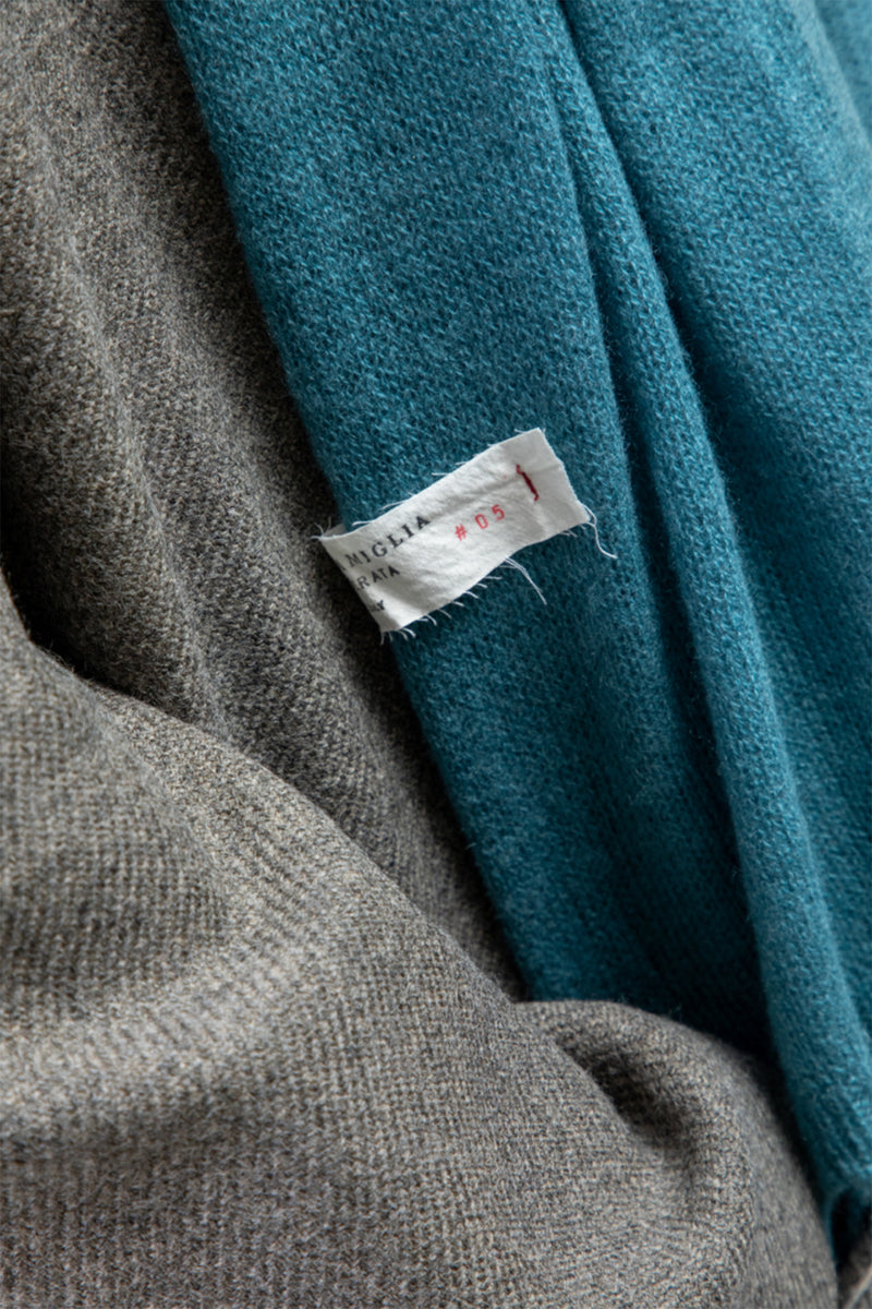 scarf sciarpa frange ws cashmere teal
