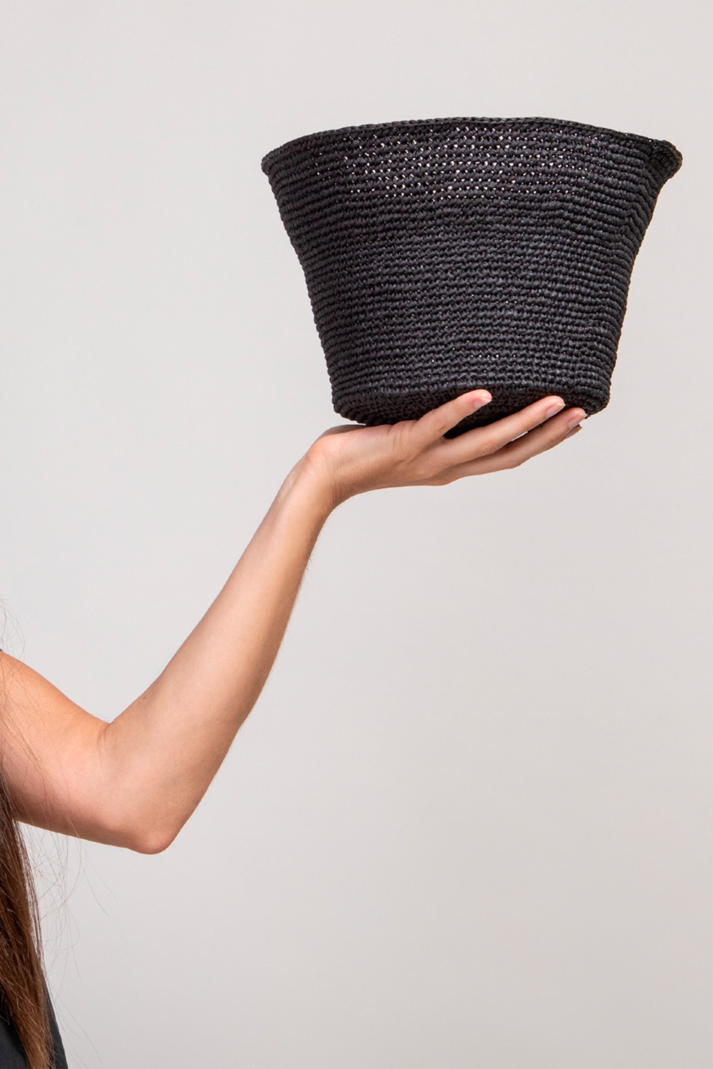 crocheted hat vr black