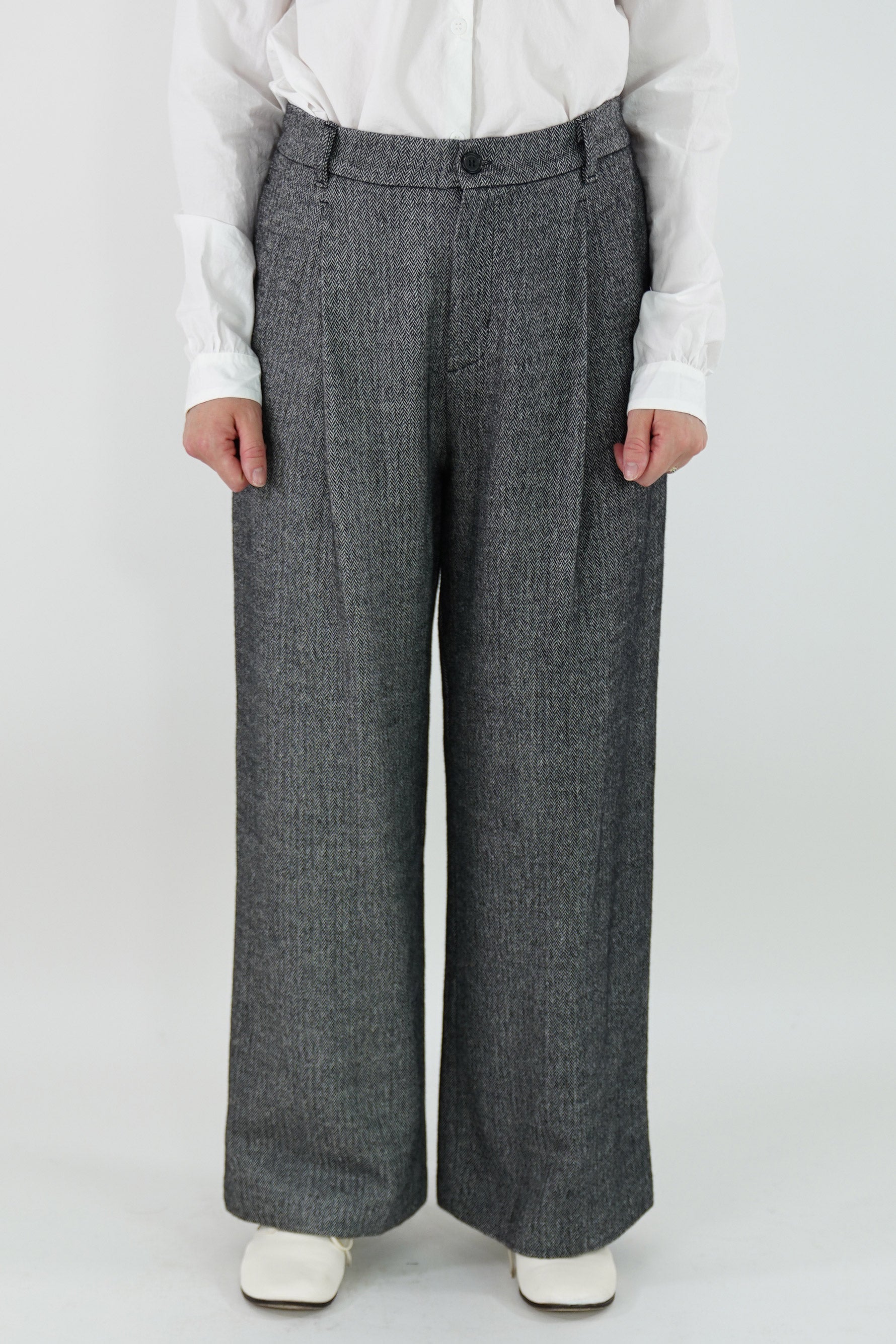 pants seline herringbone