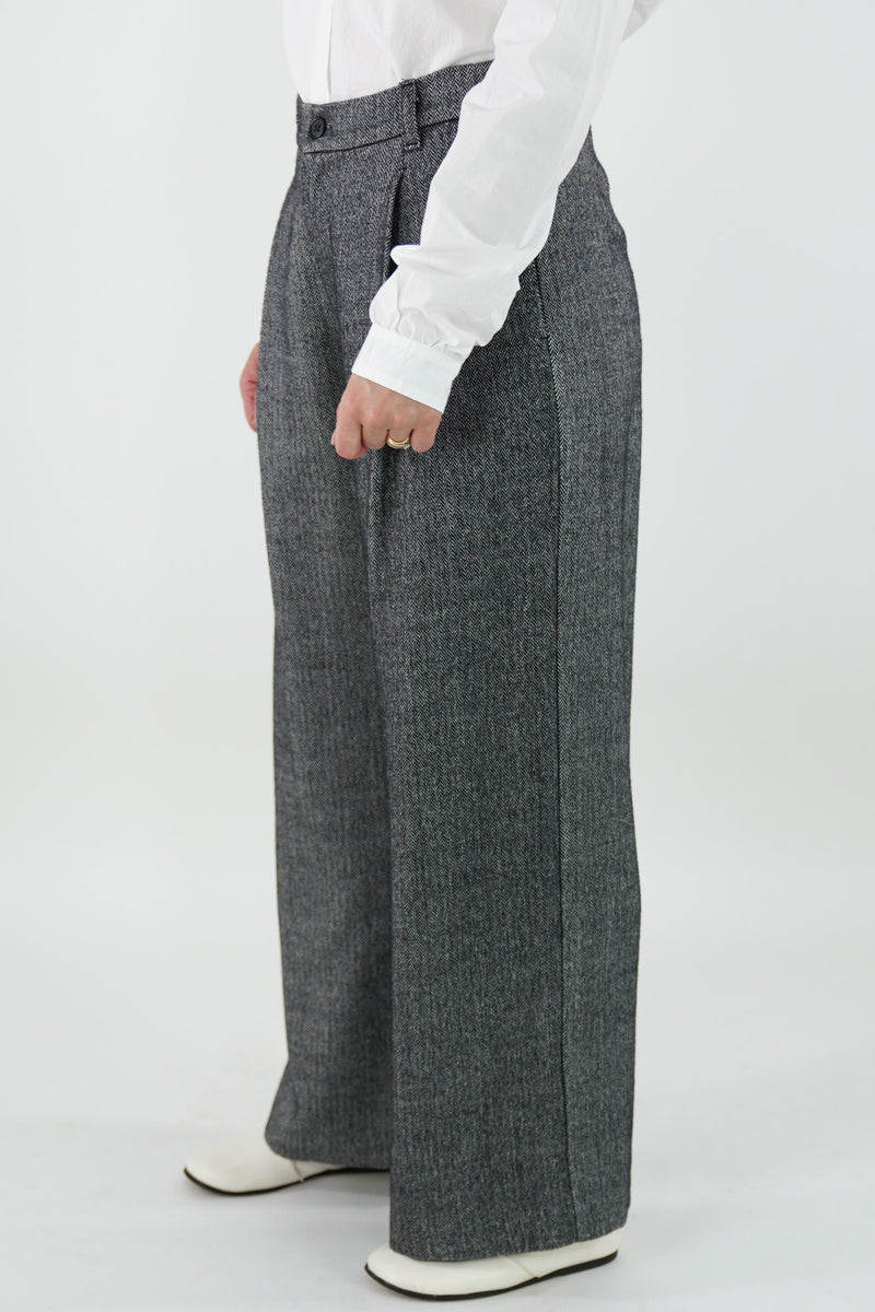 pants seline herringbone