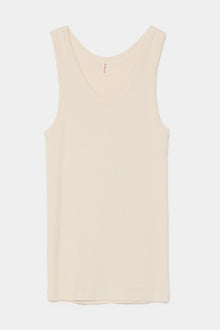 rib tank top ivory