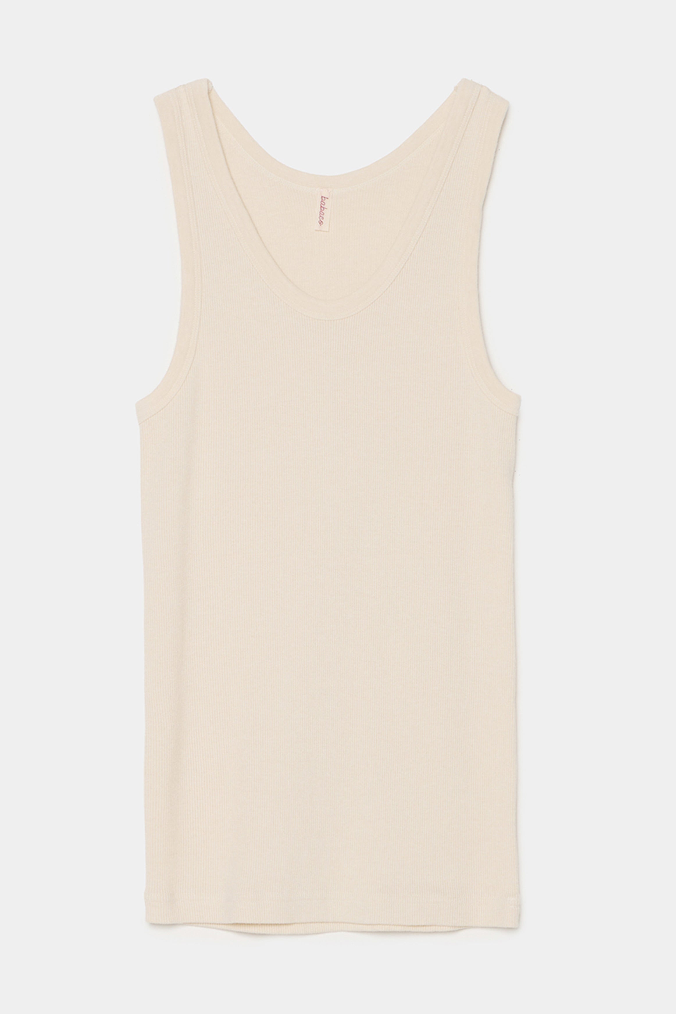rib tank top ivory