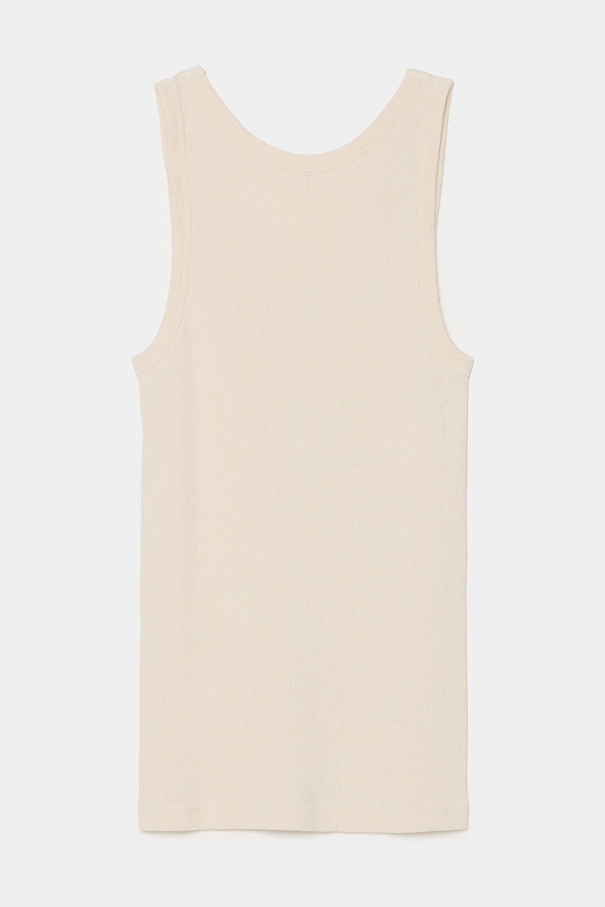 rib tank top ivory