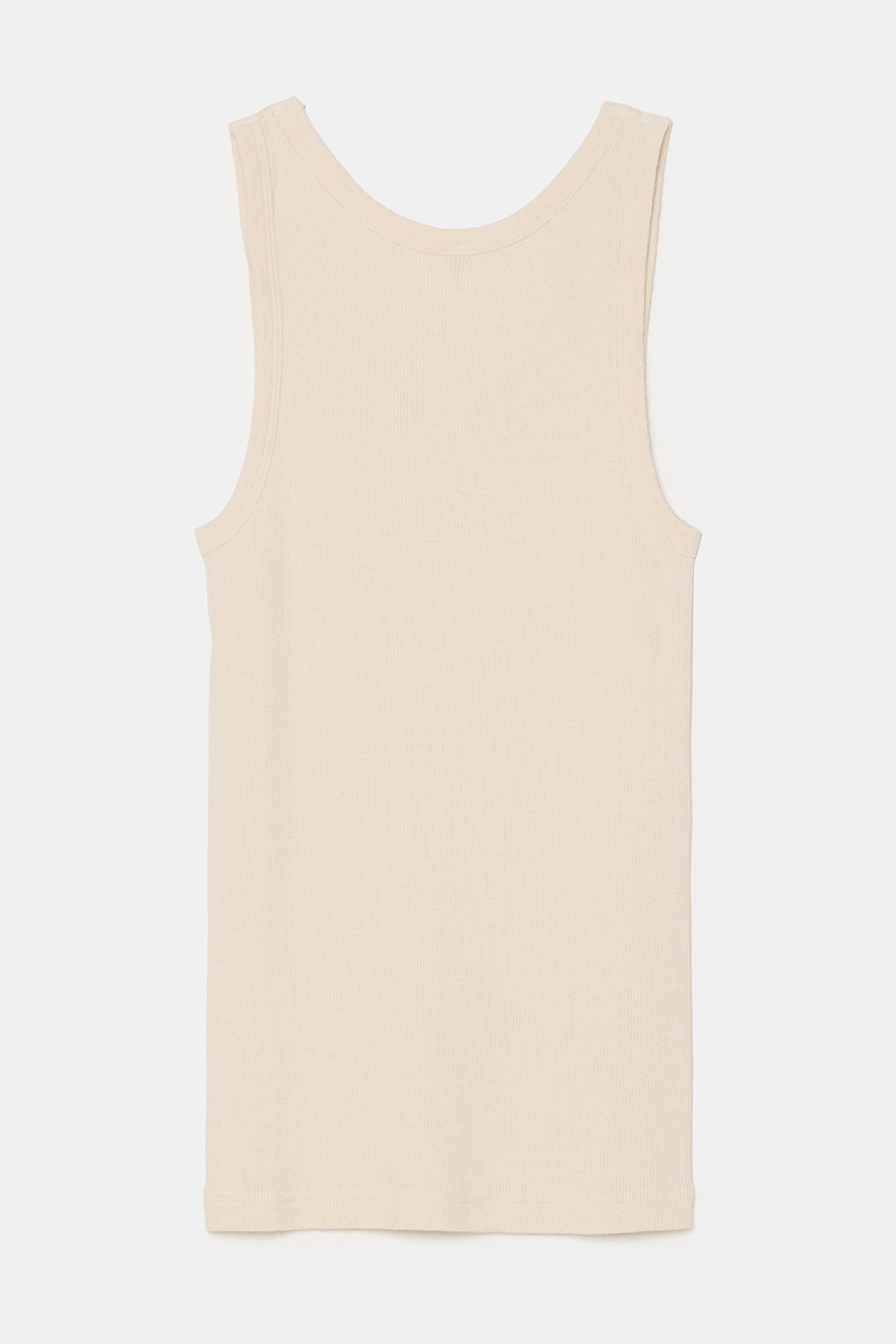 rib tank top ivory
