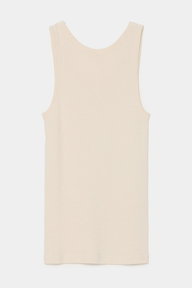 rib tank top ivory