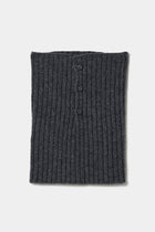 ribbed neck warmer cashmere charcoal