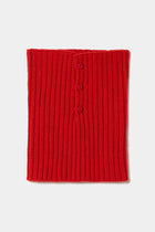 ribbed neck warmer cashmere tomato