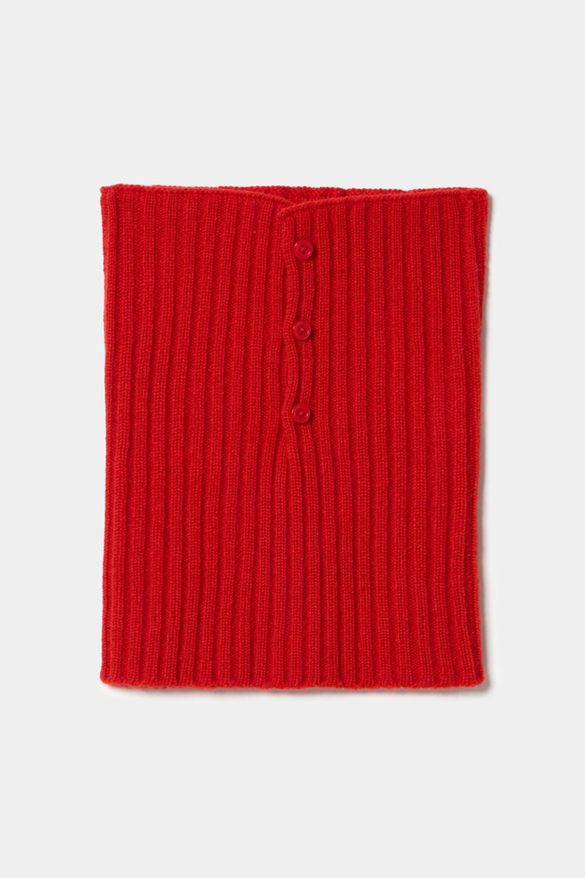 ribbed neck warmer cashmere tomato