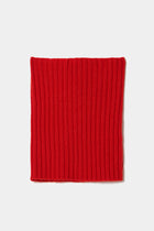ribbed neck warmer cashmere tomato