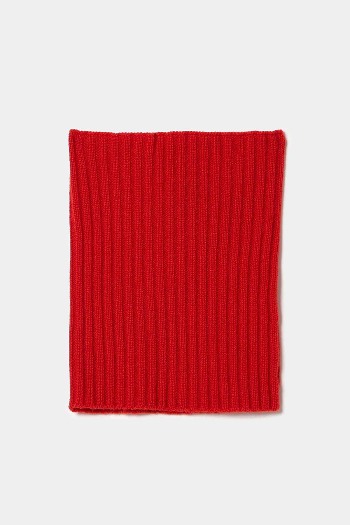ribbed neck warmer cashmere tomato