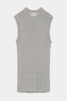 eyelet cable top grey