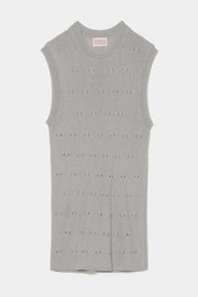 eyelet cable top grey