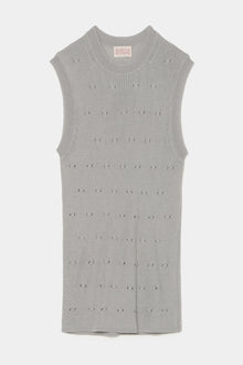 eyelet cable top grey