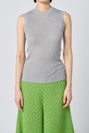 eyelet cable top sepia