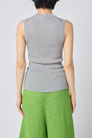 eyelet cable top sepia