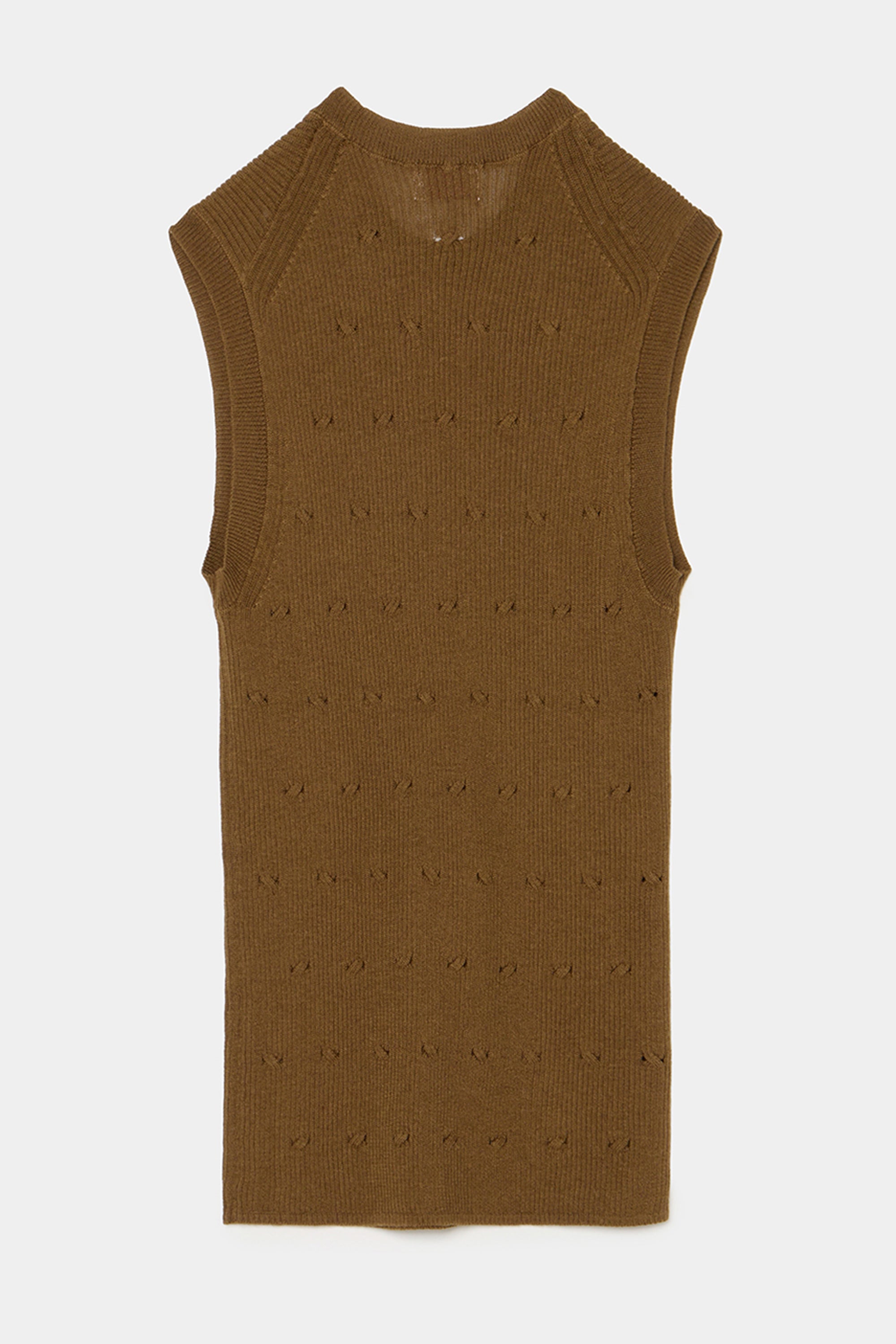 eyelet cable top sepia