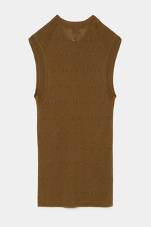eyelet cable top sepia