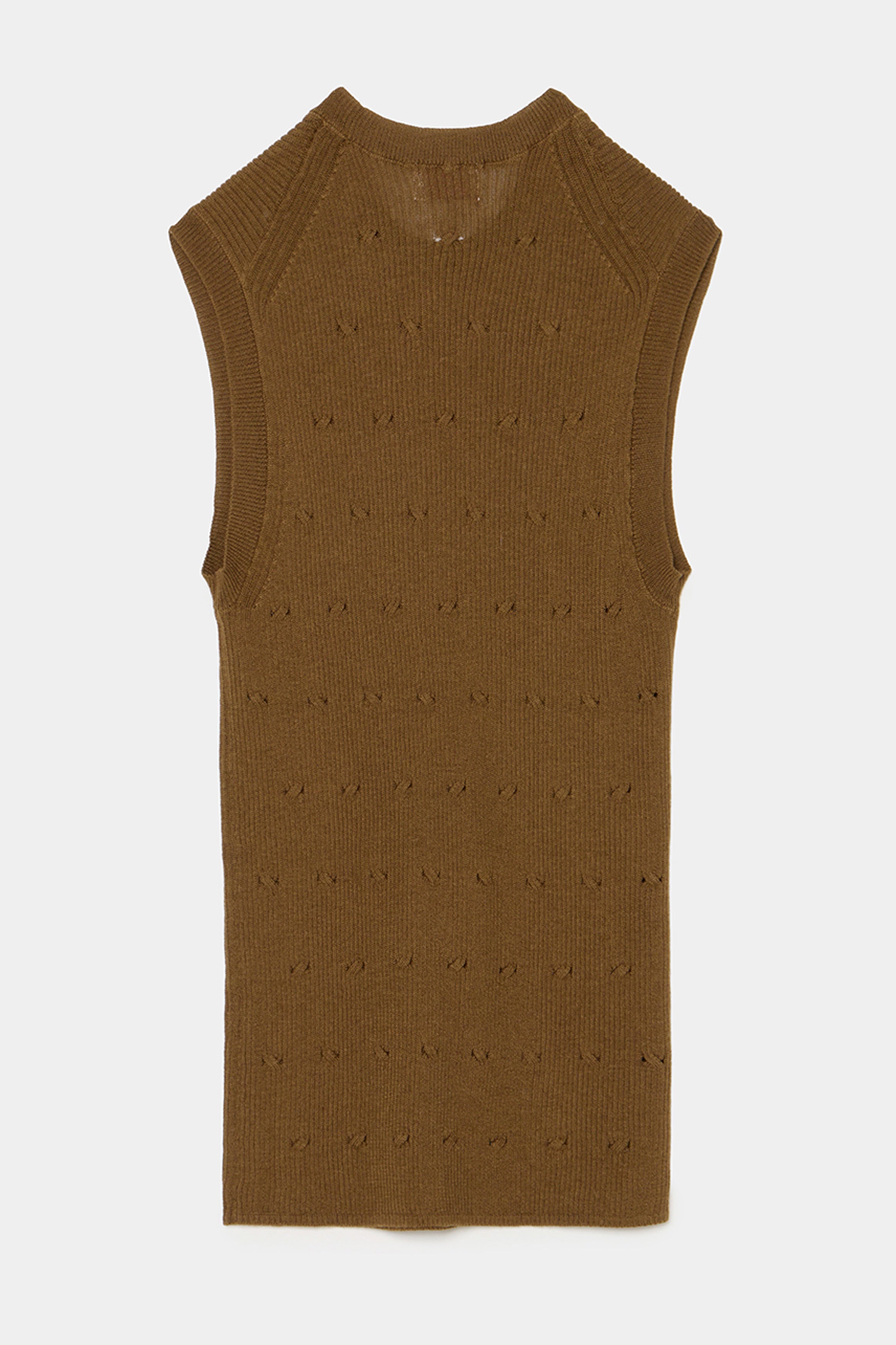 eyelet cable top sepia