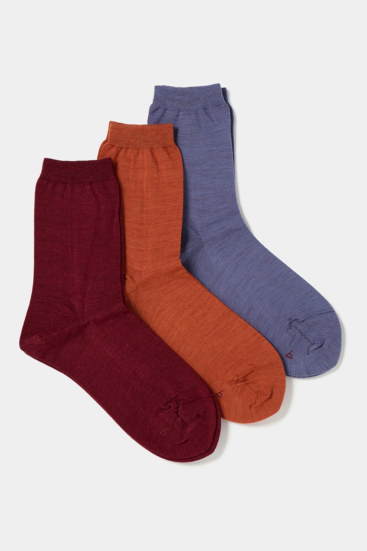 3 pair of colors woolen socks flower garden