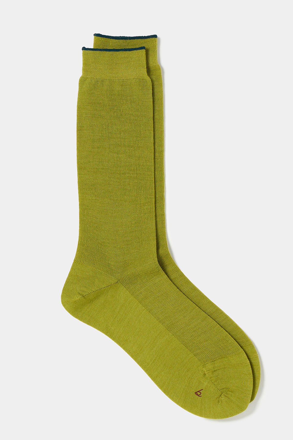 woolen fine ribbed socks pear